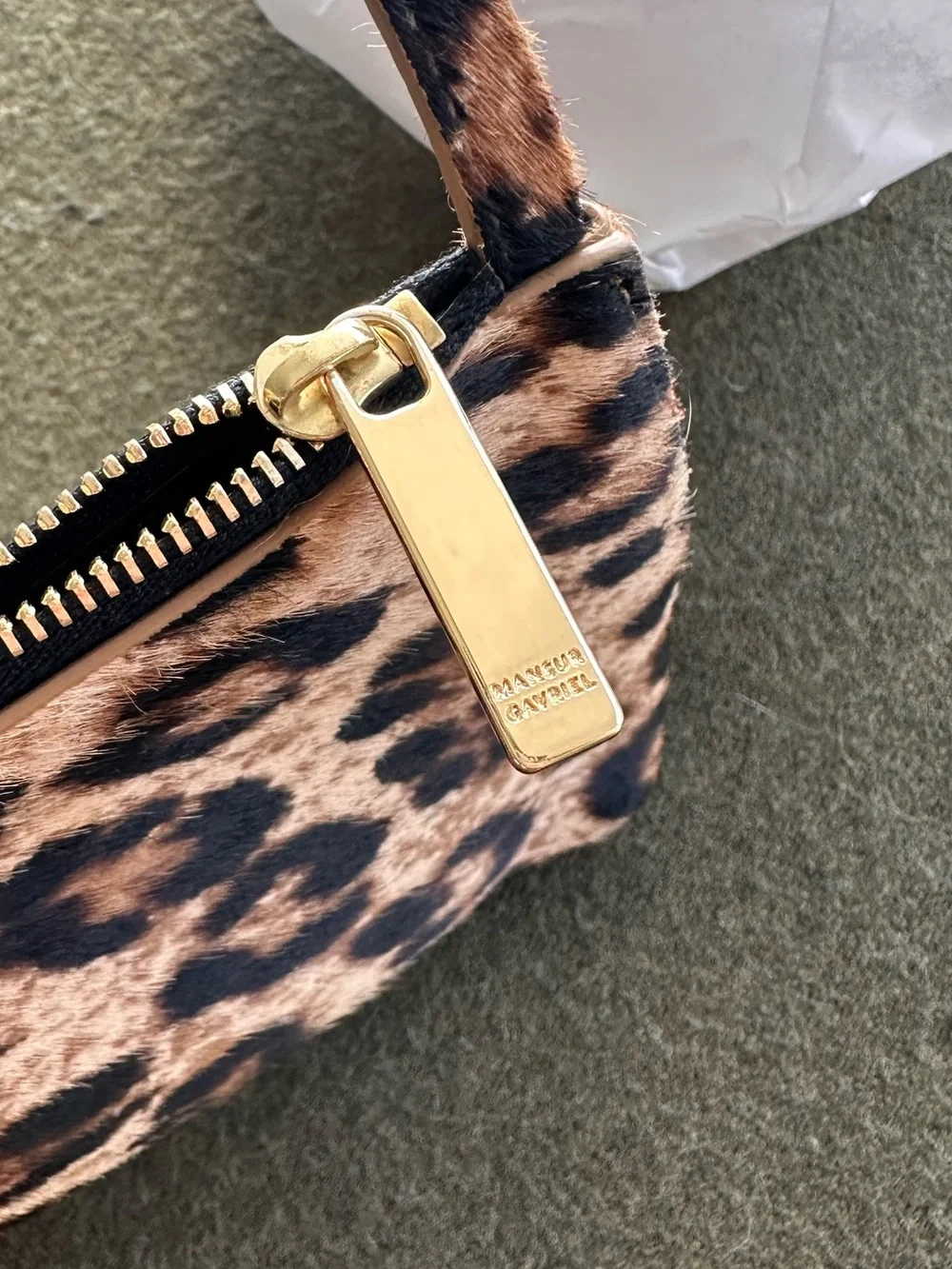 Mansur Gavriel Gaia Shoulder Bag Leopard Print